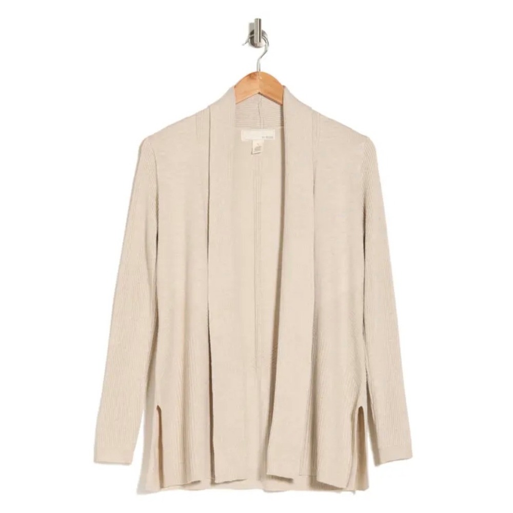 Marine Layer Womens Oatmeal Beige Shawl Collar Open Front Cardigan Sweater XS